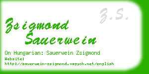 zsigmond sauerwein business card